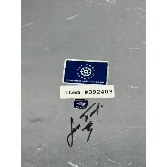 pewter rectangle tray lip old town imports centerpiece made Mexico signed READ - Picture 9 of 12